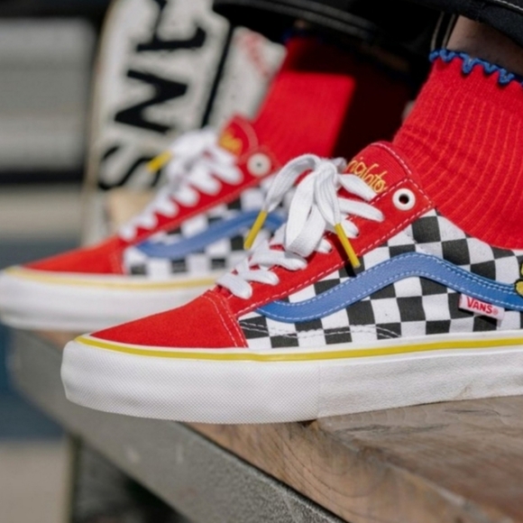 Vans Other - Vans Old Skool Brighton Zeuner Men's Skateboarding Shoe Red/Checker/Blue…
